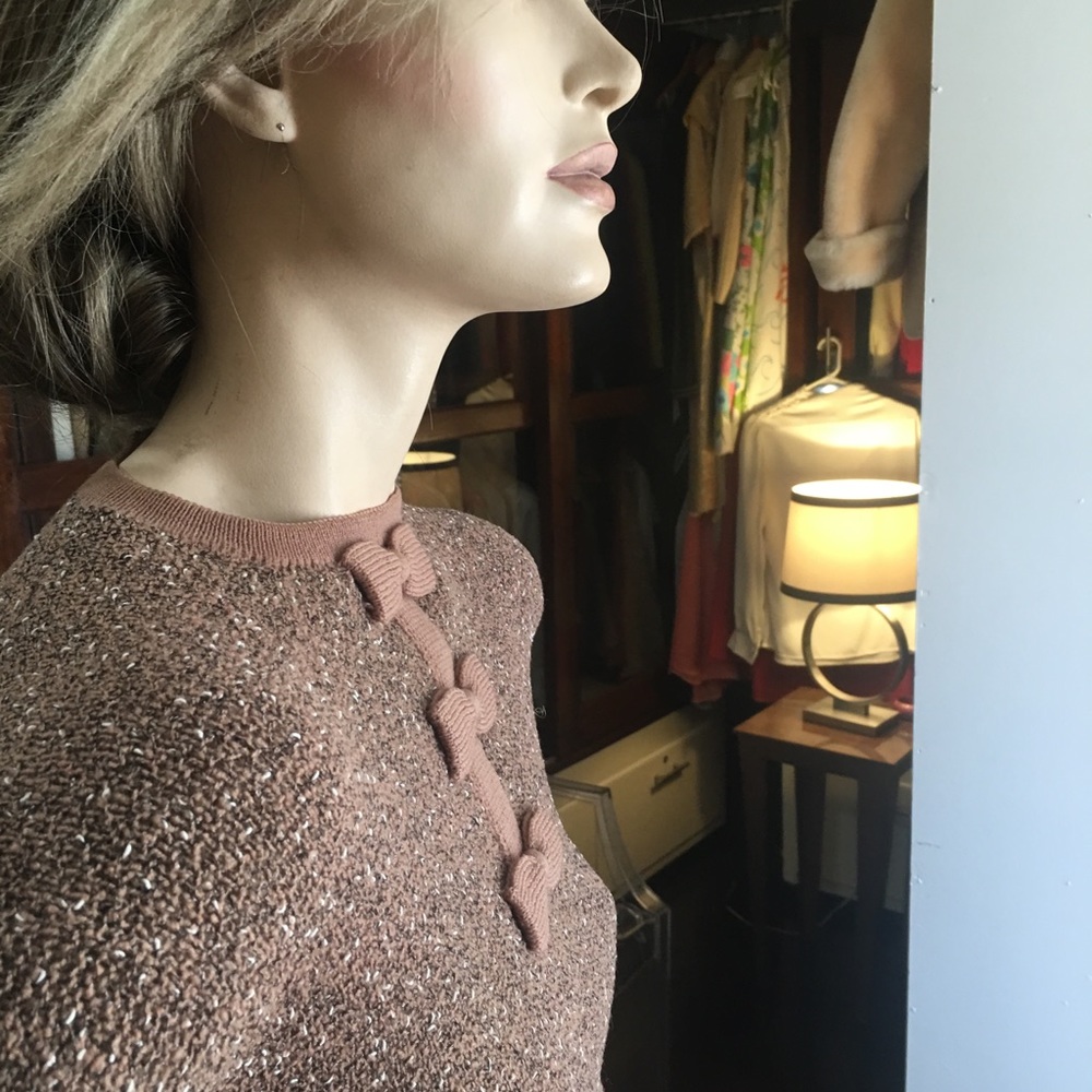 1960’s vintage brown two piece sweater dress